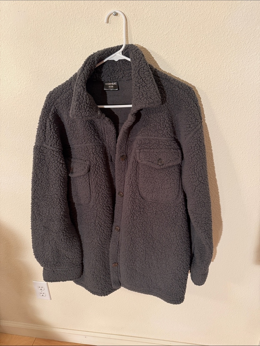 Women’s 32 Degrees Heat Gray Sherpa Button-Up Jacket